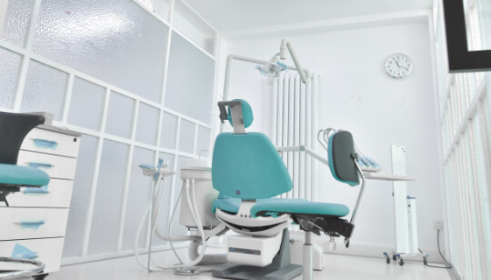 Empty medical exam room.