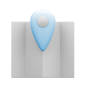 Icon of folding map with pin.